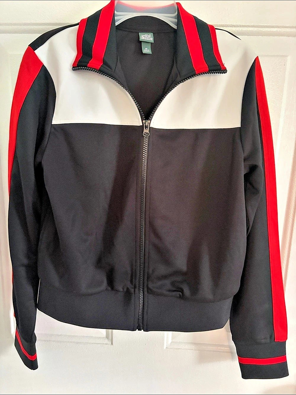 Wild Fable Colorblock Track Jacket Color Block Track Jacket Black & Red XS